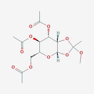 molecular formula C14H20O10 B013922 3,4,6-三-O-乙酰基-β-D-甘露吡喃糖 1,2-(甲基邻甲酸甲酯) CAS No. 4435-05-6