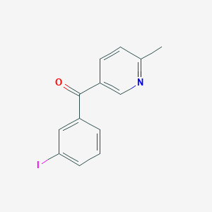 molecular formula C13H10INO B1392202 5-(3-碘苯甲酰)-2-甲基吡啶 CAS No. 1187164-45-9