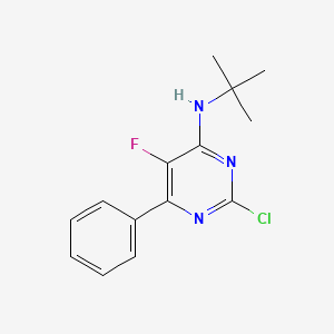 Tert-butyl-(2-chloro-5-fluoro-6-phenylpyrimidin-4-yl)amine