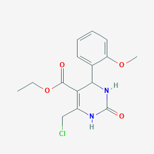 molecular formula C15H17ClN2O4 B1392204 Ethyl 6-(chloromethyl)-4-(2-methoxyphenyl)-2-oxo-1,2,3,4-tetrahydropyrimidine-5-carboxylate CAS No. 1260925-68-5
