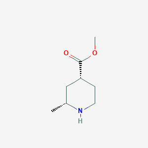 molecular formula C8H15NO2 B1392205 cis-Methyl 2-methylpiperidine-4-carboxylate CAS No. 1254328-22-7