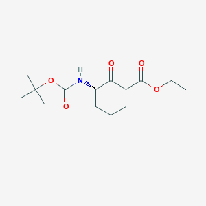 ethyl (4S)-6-methyl-4-[(2-methylpropan-2-yl)oxycarbonylamino]-3-oxoheptanoate