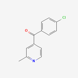 molecular formula C13H10ClNO B1392217 4-(4-Chlorobenzoyl)-2-methylpyridine CAS No. 1187169-49-8