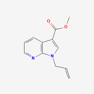 molecular formula C12H12N2O2 B13922186 1H-Pyrrolo[2,3-b]pyridine-3-carboxylic acid, 1-(2-propen-1-yl)-, methyl ester 