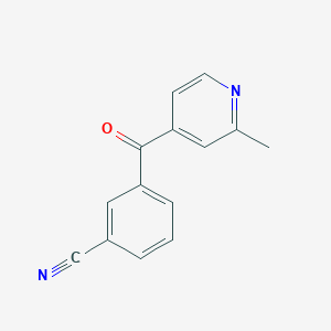 molecular formula C14H10N2O B1392219 4-(3-Cyanobenzoyl)-2-methylpyridine CAS No. 1187164-67-5