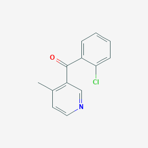 molecular formula C13H10ClNO B1392221 3-(2-Chlorobenzoyl)-4-methylpyridine CAS No. 1187168-67-7
