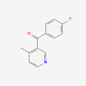 molecular formula C13H10FNO B1392222 3-(4-氟苯甲酰)-4-甲基吡啶 CAS No. 158978-22-4