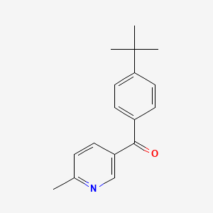 molecular formula C17H19NO B1392224 5-(4-tert-Butylbenzoyl)-2-methylpyridine CAS No. 1187169-28-3