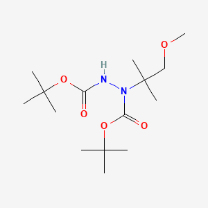 Di-tert-butyl 1-(1-methoxy-2-methylpropan-2-yl)hydrazine-1,2-dicarboxylate