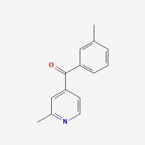 molecular formula C14H13NO B1392228 4-(3-Methylbenzoyl)-2-methylpyridine CAS No. 1187168-74-6