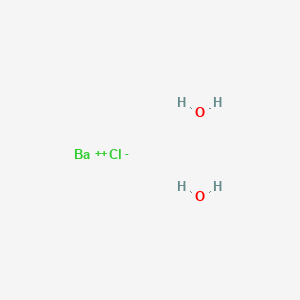 molecular formula BaClH4O2+ B13922297 Barium(2+);chloride;dihydrate 