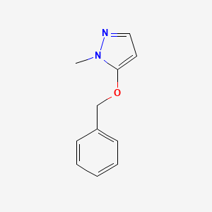 molecular formula C11H12N2O B13922300 5-(Benzyloxy)-1-methyl-1H-pyrazole 