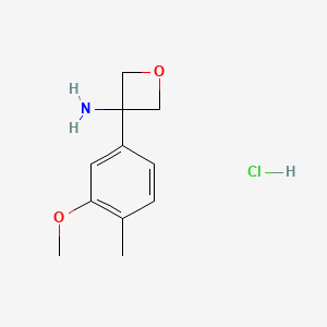 3-(3-Methoxy-4-methylphenyl)oxetan-3-amine hydrochloride