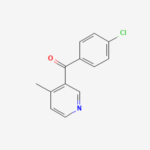 molecular formula C13H10ClNO B1392235 3-(4-Chlorobenzoyl)-4-methylpyridine CAS No. 158978-16-6