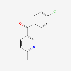 molecular formula C13H10ClNO B1392236 5-(4-Chlorobenzoyl)-2-methylpyridine CAS No. 1187168-62-2