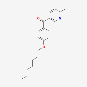molecular formula C20H25NO2 B1392237 5-(4-Heptyloxybenzoyl)-2-methylpyridine CAS No. 1187169-21-6