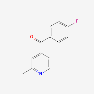 molecular formula C13H10FNO B1392239 4-(4-Fluorobenzoyl)-2-methylpyridine CAS No. 1187169-37-4