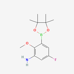 5-Fluoro-2-methoxy-3-(4,4,5,5-tetramethyl-1,3,2-dioxaborolan-2-yl)aniline