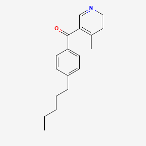 molecular formula C18H21NO B1392248 4-甲基-3-(4-戊基苯甲酰)吡啶 CAS No. 1187163-73-0