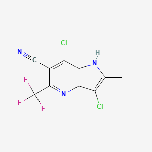 3,7-Dichloro-2-methyl-5-(trifluoromethyl)-1H-pyrrolo[3,2-b]pyridine-6-carbonitrile