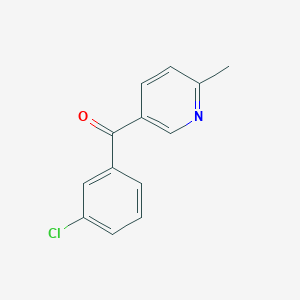 B1392256 5-(3-Chlorobenzoyl)-2-methylpyridine CAS No. 1187169-15-8