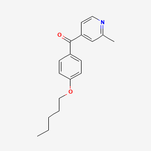 B1392263 2-Methyl-4-(4-pentyloxybenzoyl)pyridine CAS No. 1187165-21-4