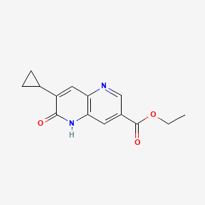 Ethyl 7-cyclopropyl-5,6-dihydro-6-oxo-1,5-naphthyridine-3-carboxylate