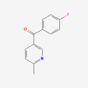 molecular formula C13H10INO B1392264 5-(4-碘苯甲酰)-2-甲基吡啶 CAS No. 1187164-52-8