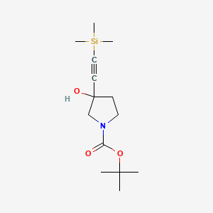 tert-Butyl 3-hydroxy-3-((trimethylsilyl)ethynyl)pyrrolidine-1-carboxylate