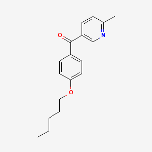 molecular formula C18H21NO2 B1392266 2-甲基-5-(4-戊氧基苯甲酰)吡啶 CAS No. 1187167-74-3