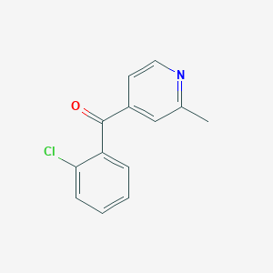 molecular formula C13H10ClNO B1392267 4-(2-氯苯甲酰)-2-甲基吡啶 CAS No. 1187169-40-9