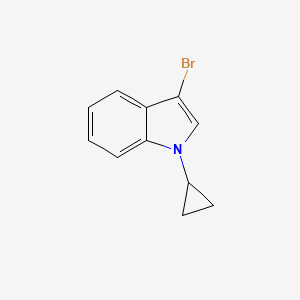 molecular formula C11H10BrN B13922677 3-Bromo-1-cyclopropyl-1H-indole 