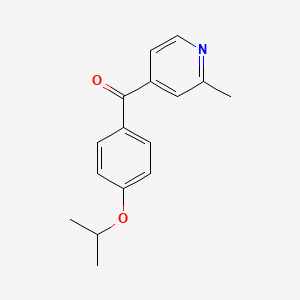 B1392268 4-(4-Isopropoxybenzoyl)-2-methylpyridine CAS No. 1187168-93-9