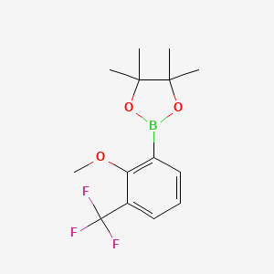 2-[2-Methoxy-3-(trifluoromethyl)phenyl]-4,4,5,5-tetramethyl-1,3,2-dioxaborolane