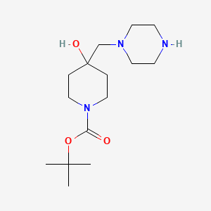 Tert-butyl 4-hydroxy-4-[(piperazin-1-yl)methyl]piperidine-1-carboxylate