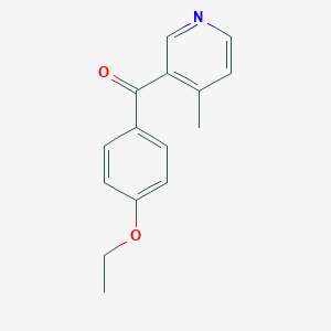 molecular formula C15H15NO2 B1392270 3-(4-乙氧基苯甲酰)-4-甲基吡啶 CAS No. 1187171-75-0