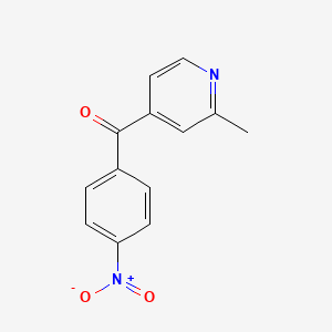 molecular formula C13H10N2O3 B1392271 2-Methyl-4-(4-nitrobenzoyl)pyridine CAS No. 1187165-15-6