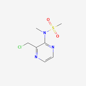 molecular formula C7H10ClN3O2S B13922721 N-(3-(Chloromethyl)pyrazin-2-yl)-N-methylmethanesulfonamide 