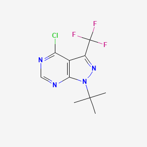 molecular formula C10H10ClF3N4 B13922732 1-tert-butyl-4-chloro-3-(trifluoromethyl)-1H-pyrazolo[3,4-d]pyrimidine 