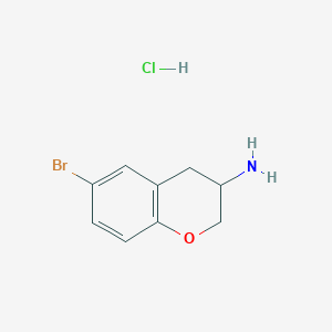 molecular formula C9H11BrClNO B1392274 6-溴-色满-3-胺盐酸盐 CAS No. 757956-65-3