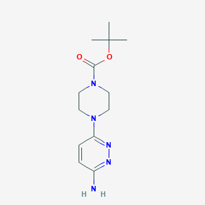 molecular formula C13H21N5O2 B1392275 叔丁基 4-(6-氨基哒嗪-3-基)哌嗪-1-羧酸酯 CAS No. 1211444-09-5