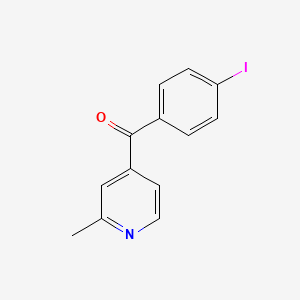 molecular formula C13H10INO B1392276 4-(4-碘苯甲酰)-2-甲基吡啶 CAS No. 1187169-63-6