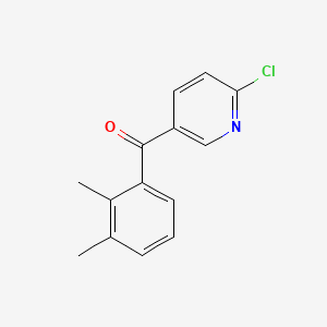 molecular formula C14H12ClNO B1392279 2-Chloro-5-(2,3-dimethylbenzoyl)pyridine CAS No. 1187168-10-0