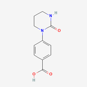 molecular formula C11H12N2O3 B1392282 4-(2-Oxotetrahydropyrimidin-1(2H)-yl)benzoic acid CAS No. 766556-61-0