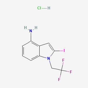 2-Iodo-1-(2,2,2-trifluoroethyl)-1H-indol-4-amine hydrochloride