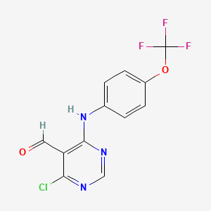 4-Chloro-6-(4-trifluoromethoxy-phenylamino)-pyrimidine-5-carbaldehyde