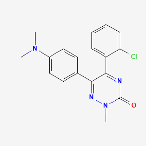 1,2,4-Triazin-3(2H)-one, 5-(2-chlorophenyl)-6-(4-(dimethylamino)phenyl)-2-methyl-