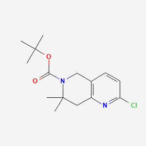 tert-Butyl 2-chloro-7,7-dimethyl-7,8-dihydro-1,6-naphthyridine-6(5H)-carboxylate