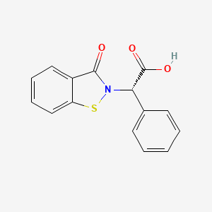 molecular formula C15H11NO3S B1392300 (2S)-(3-oxo-1,2-benzisothiazol-2(3H)-yl)(phenyl)acetic acid CAS No. 1217696-23-5