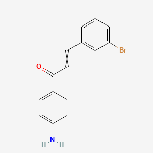 molecular formula C15H12BrNO B1392308 1-(4-Aminophenyl)-3-(3-bromophenyl)prop-2-en-1-one CAS No. 876048-06-5